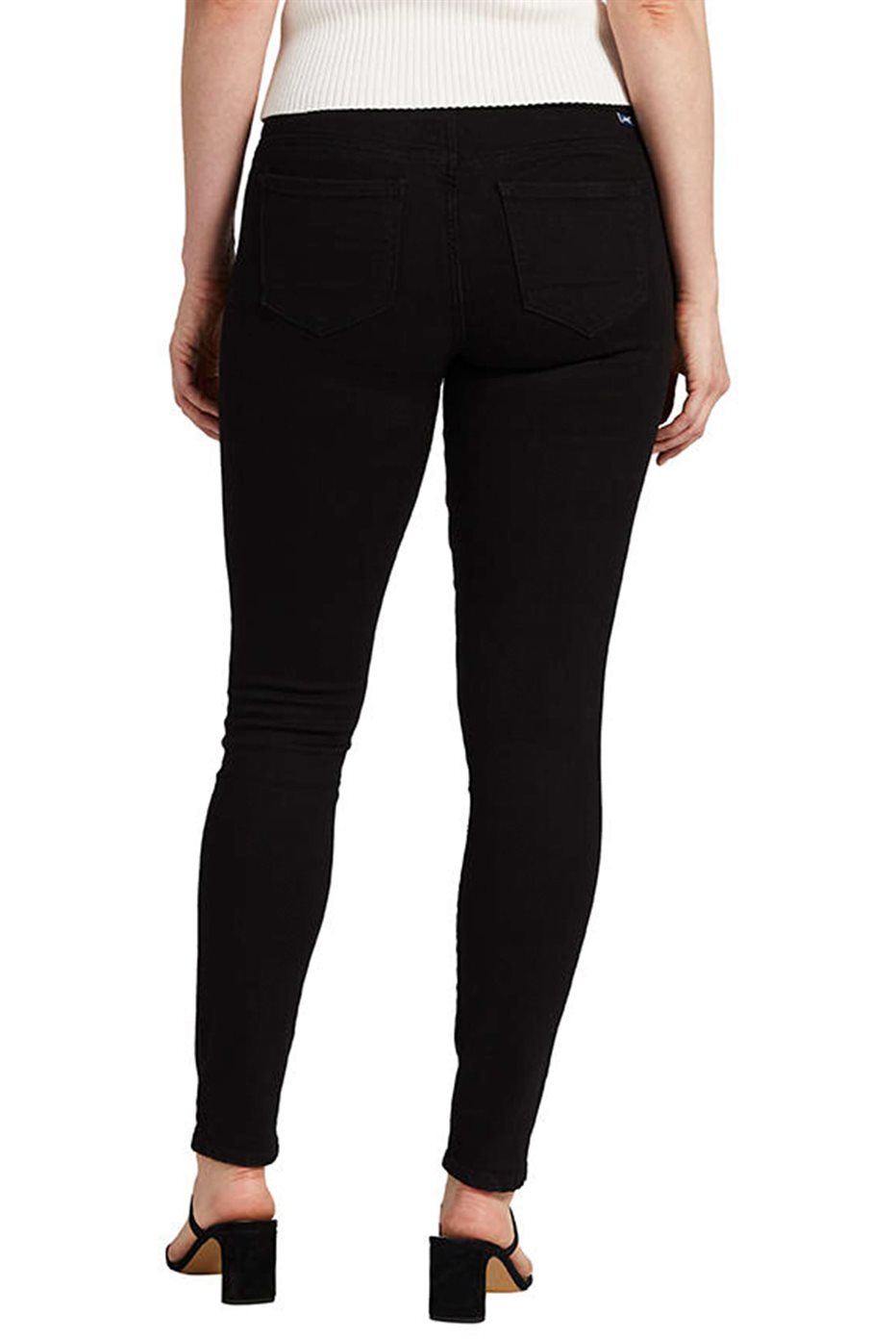 Black Pull-Up Skinny Jeans Nora